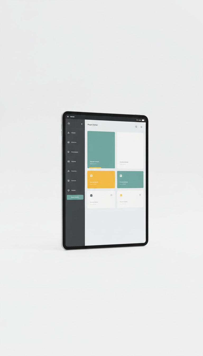 Digital portal onboarding interface for tablet