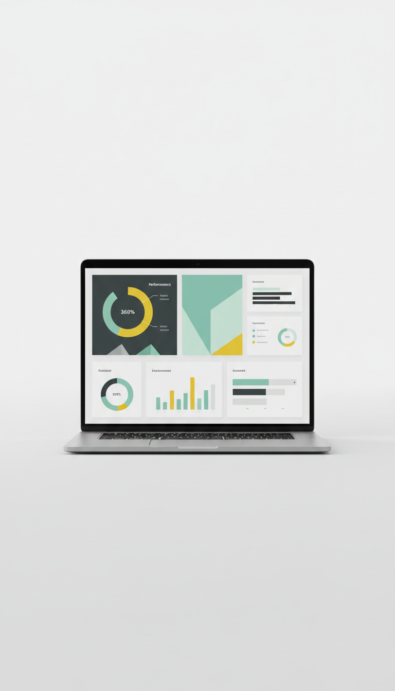 Performance analytics dashboard for laptop
